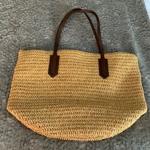 J Crew straw beach bag